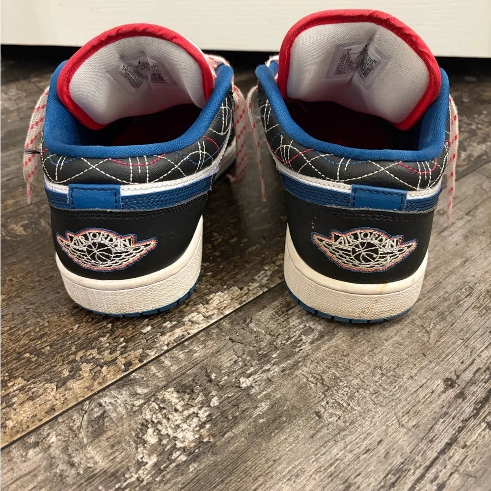 Jordan Red and Blue Sneakers EUC MENS SIZE 8 WOMENS SZ 9.5